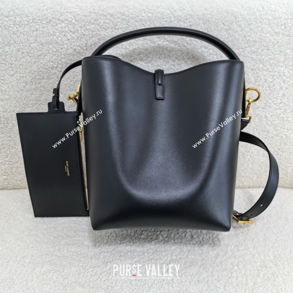 Saint Laurent le 37 large Bag in shiny leather black(original quality) (bige-240408-13)