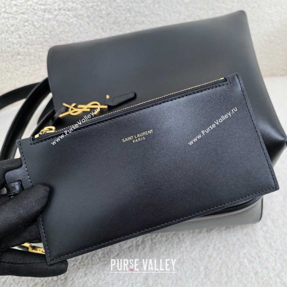 Saint Laurent le 37 large Bag in shiny leather black(original quality) (bige-240408-13)