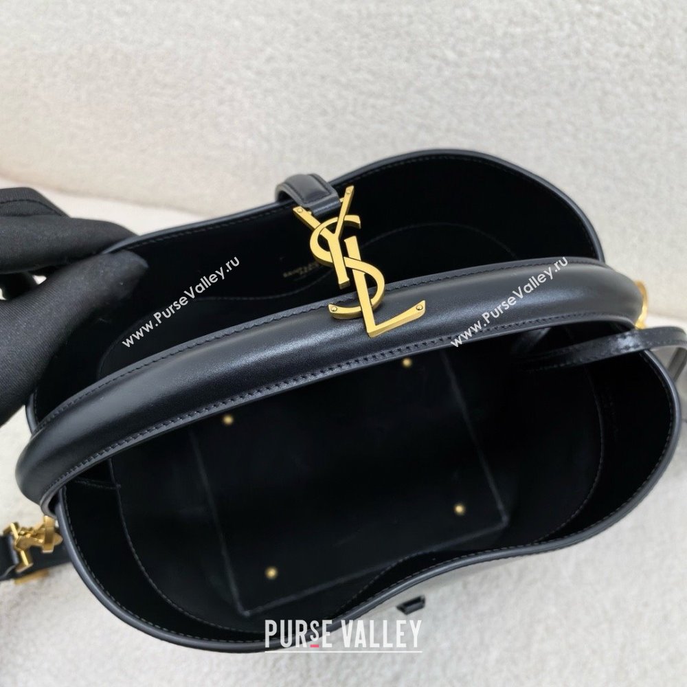 Saint Laurent le 37 large Bag in shiny leather black(original quality) (bige-240408-13)