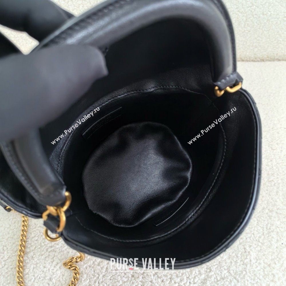 saint laurent gaby bucket bag in lambskin black(original quality) (bige-240408-20)