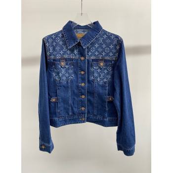 louis vuitton blue denim monogram jacket 2020 (qiqi-201228-10)