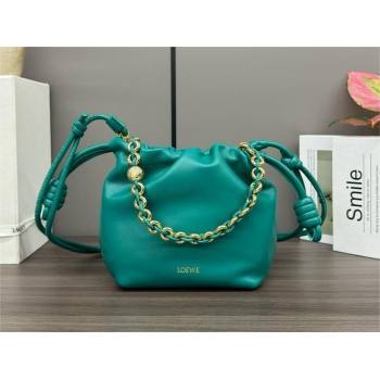 loewe Mini flamenco purse bag in mellow nappa lambskin Emerald Green 2024 (yongsheng-240411-05)