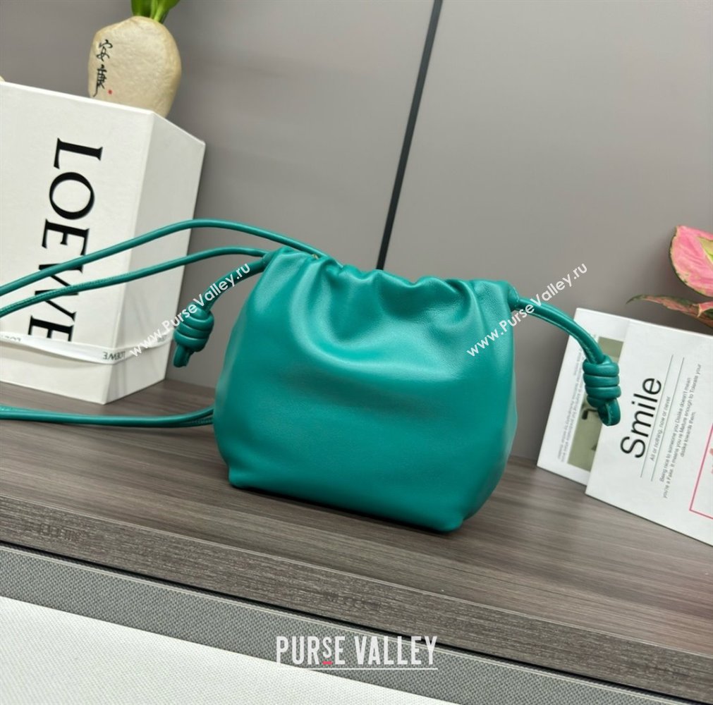 loewe Mini flamenco purse bag in mellow nappa lambskin Emerald Green 2024 (yongsheng-240411-05)