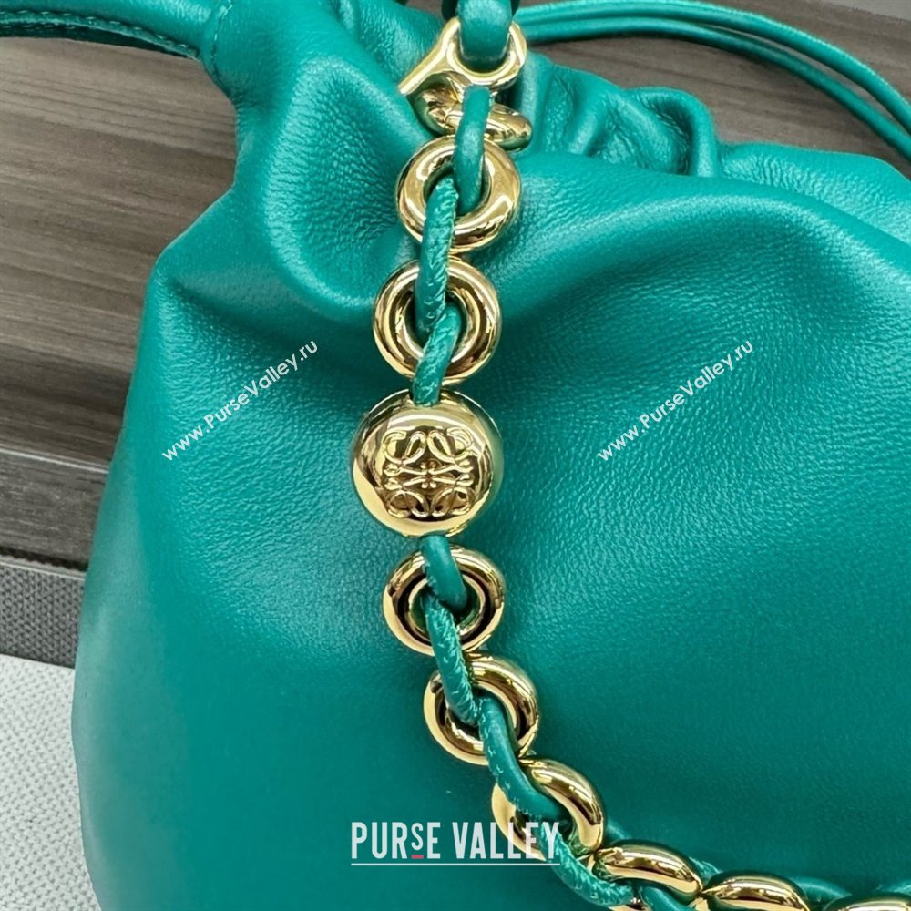 loewe Mini flamenco purse bag in mellow nappa lambskin Emerald Green 2024 (yongsheng-240411-05)