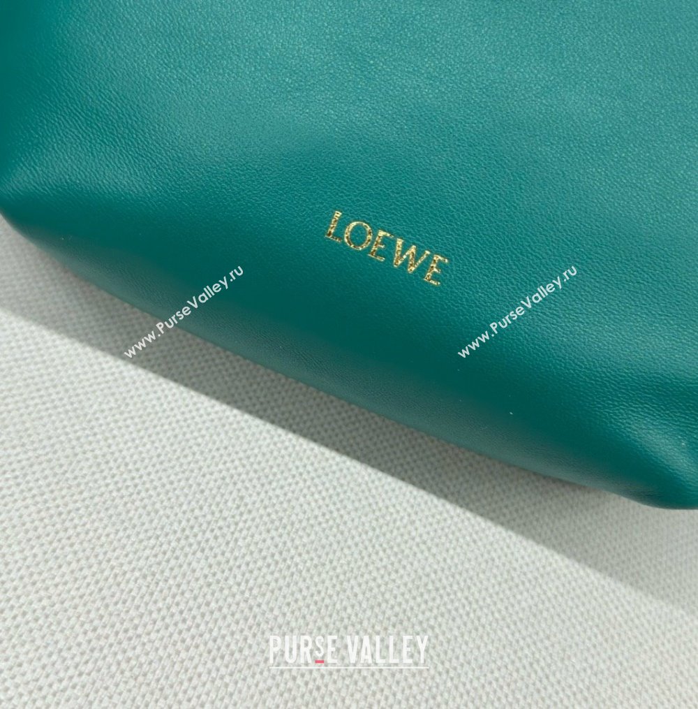 loewe Mini flamenco purse bag in mellow nappa lambskin Emerald Green 2024 (yongsheng-240411-05)