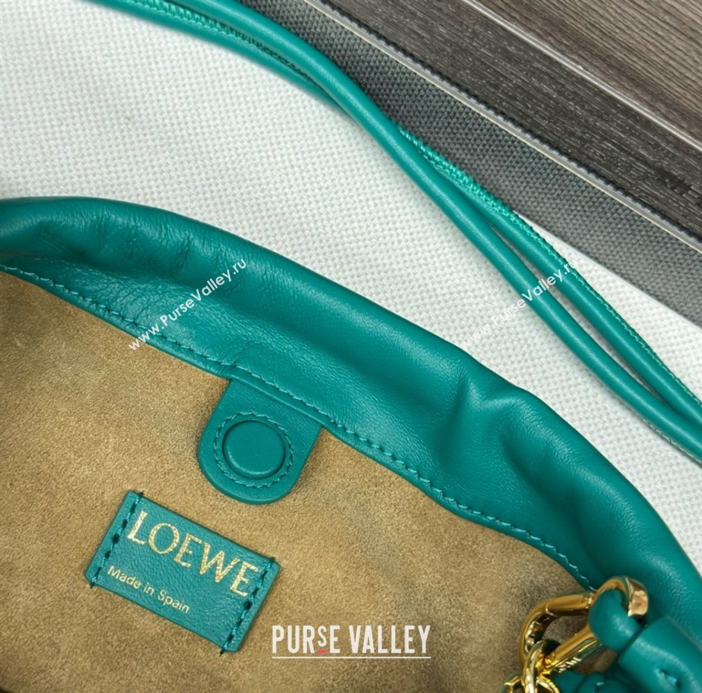 loewe Mini flamenco purse bag in mellow nappa lambskin Emerald Green 2024 (yongsheng-240411-05)