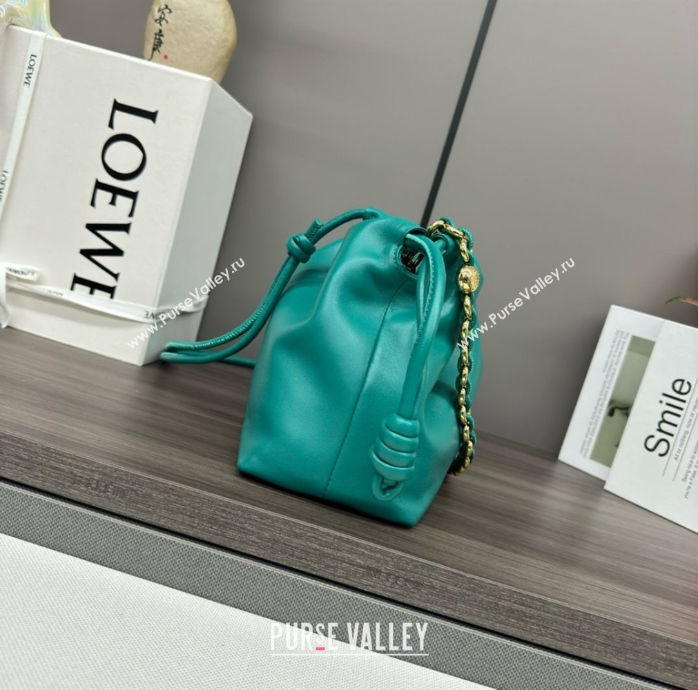 loewe flamenco purse in mellow nappa lambskin 012403 emerald green 2024 (yongsheng-240410-02)