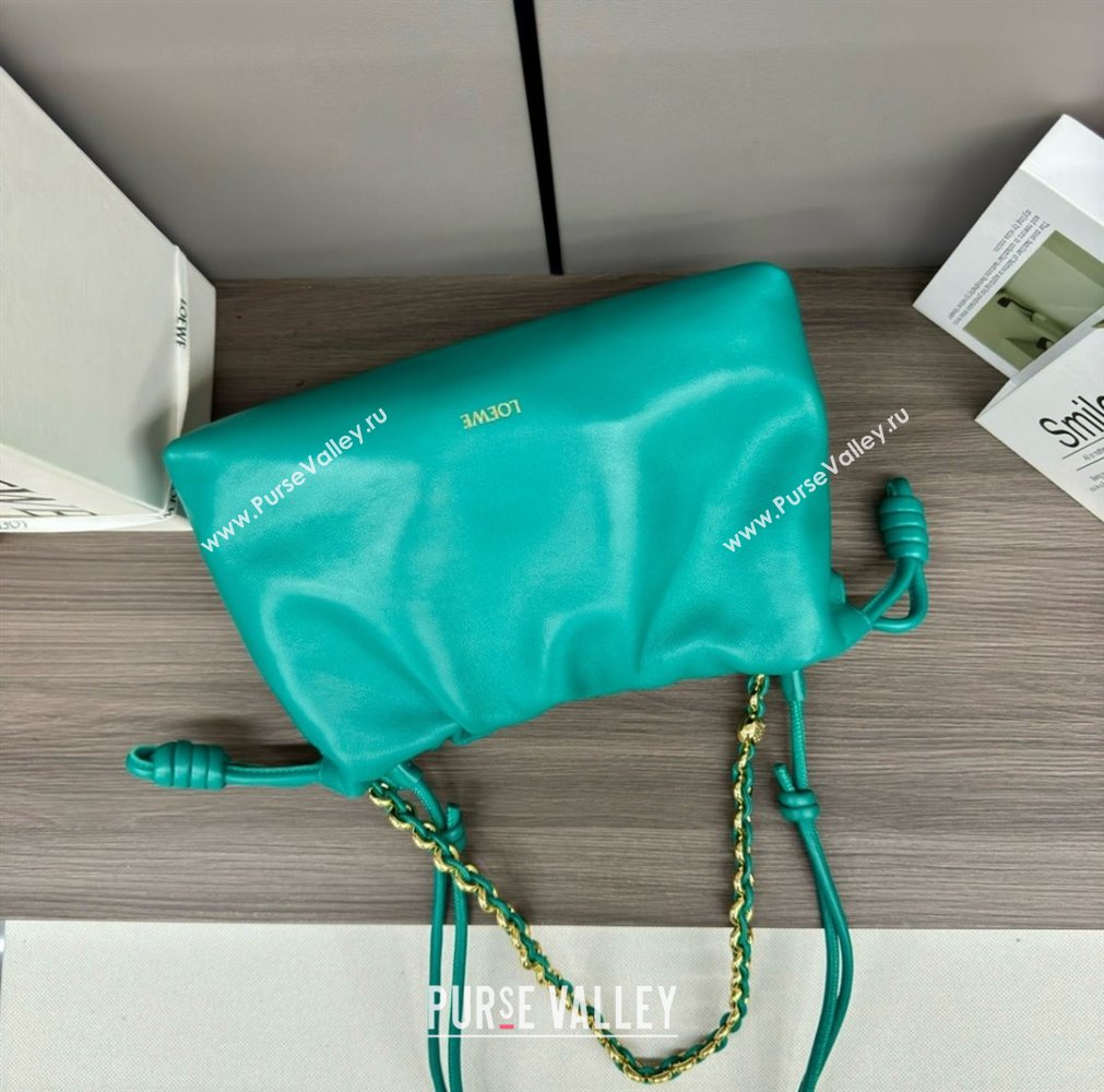 loewe flamenco purse in mellow nappa lambskin 012403 emerald green 2024 (yongsheng-240410-02)