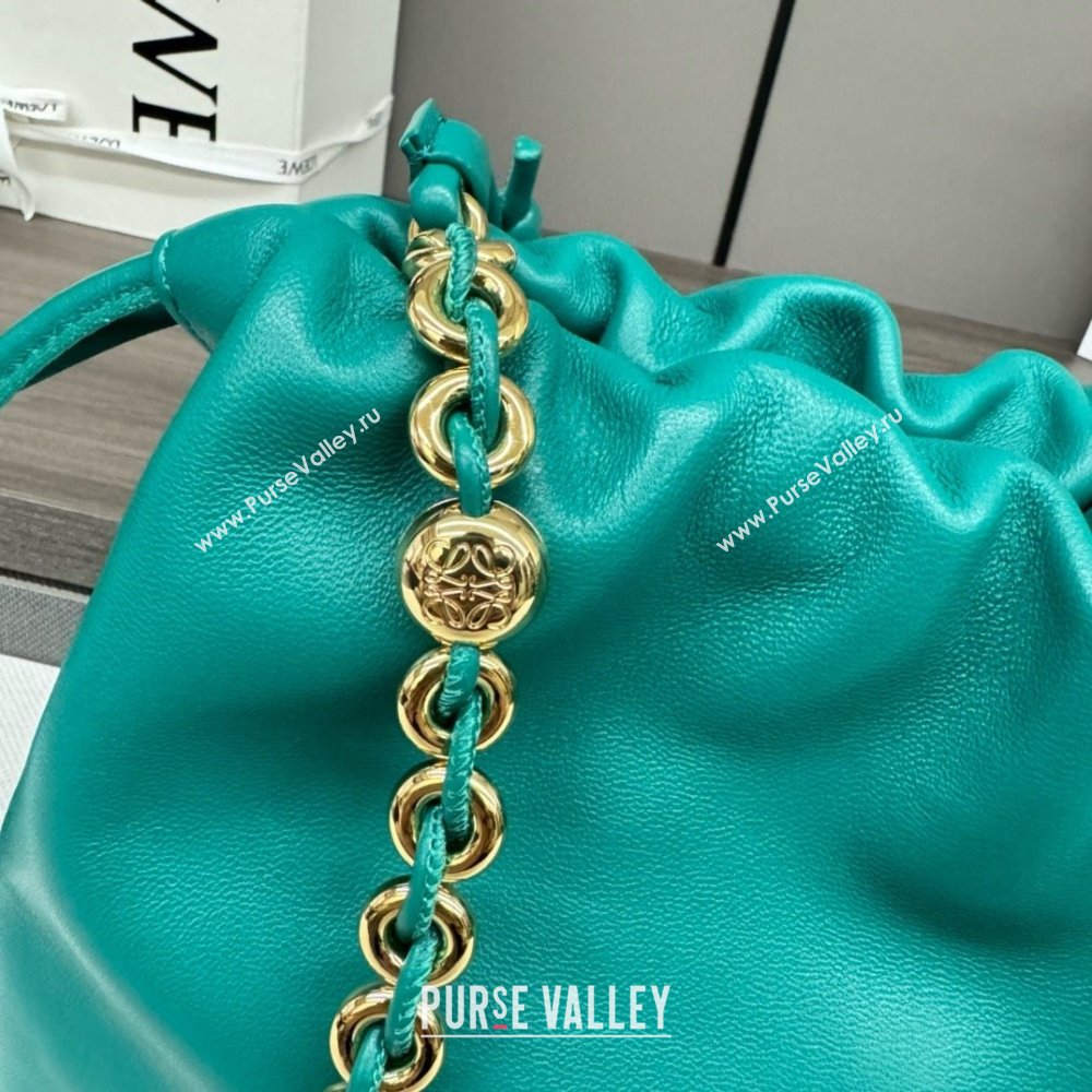loewe flamenco purse in mellow nappa lambskin 012403 emerald green 2024 (yongsheng-240410-02)