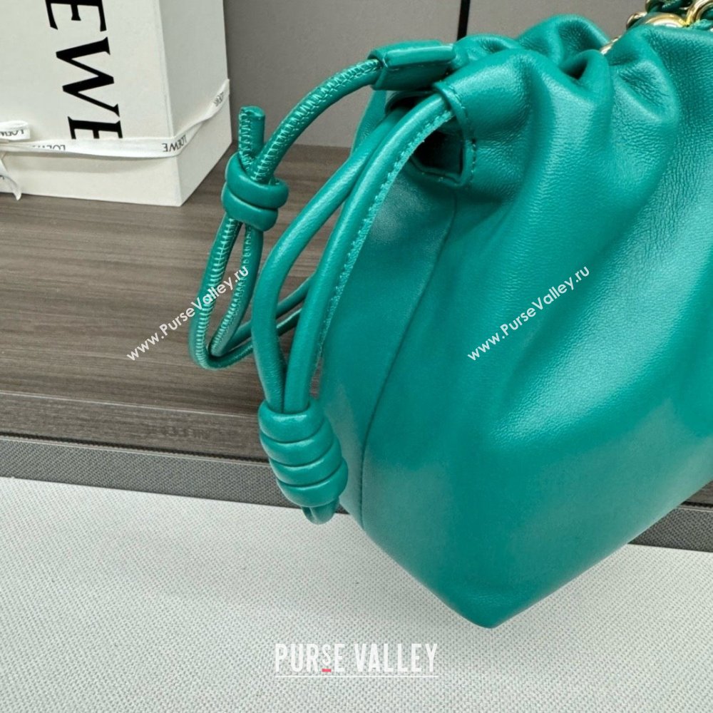 loewe flamenco purse in mellow nappa lambskin 012403 emerald green 2024 (yongsheng-240410-02)