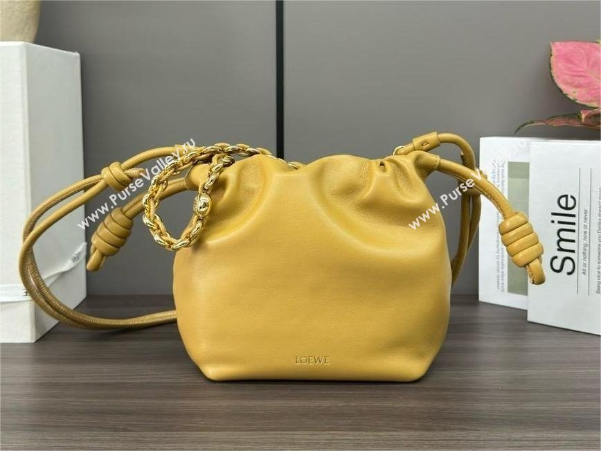 loewe Mini flamenco purse bag in mellow nappa lambskin SAHARA 2024 (yongsheng-240411-06)