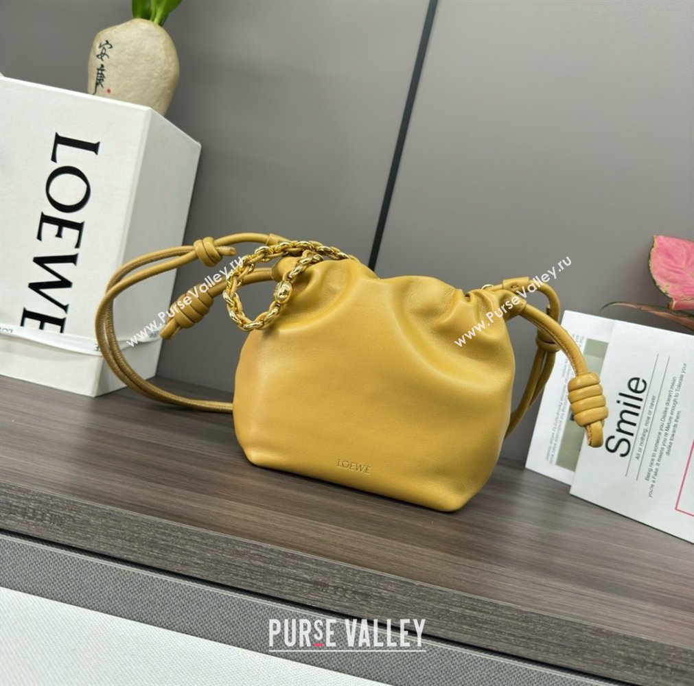 loewe Mini flamenco purse bag in mellow nappa lambskin SAHARA 2024 (yongsheng-240411-06)