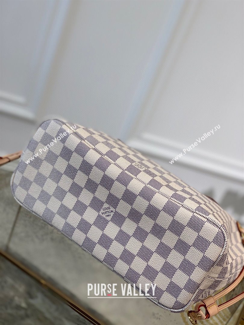 Louis Vuitton Damier Azur Canvas Neverfull PM Bag N41362 Beige 2023 (kiki-23101825)