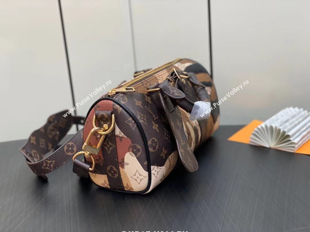 Louis Vuitton Monogram Canvas Keepall Bandoulière 25 Bag M46678 Brown 2023 (weijian-23101808)
