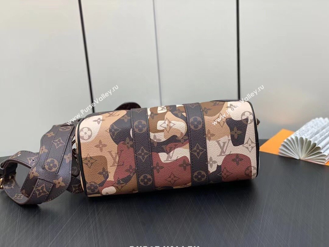 Louis Vuitton Monogram Canvas Keepall Bandoulière 25 Bag M46678 Brown 2023 (weijian-23101808)