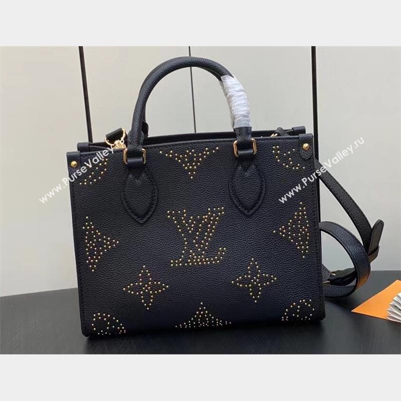 Louis Vuitton Monogram Empreinte OnTheGo PM Bag M46733 Studs Black 2023 (weijian-23101904)