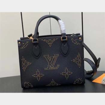 Louis Vuitton Monogram Empreinte OnTheGo PM Bag M46733 Studs Black 2023 (weijian-23101904)