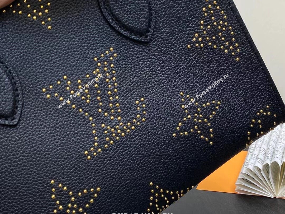 Louis Vuitton Monogram Empreinte OnTheGo PM Bag M46733 Studs Black 2023 (weijian-23101904)