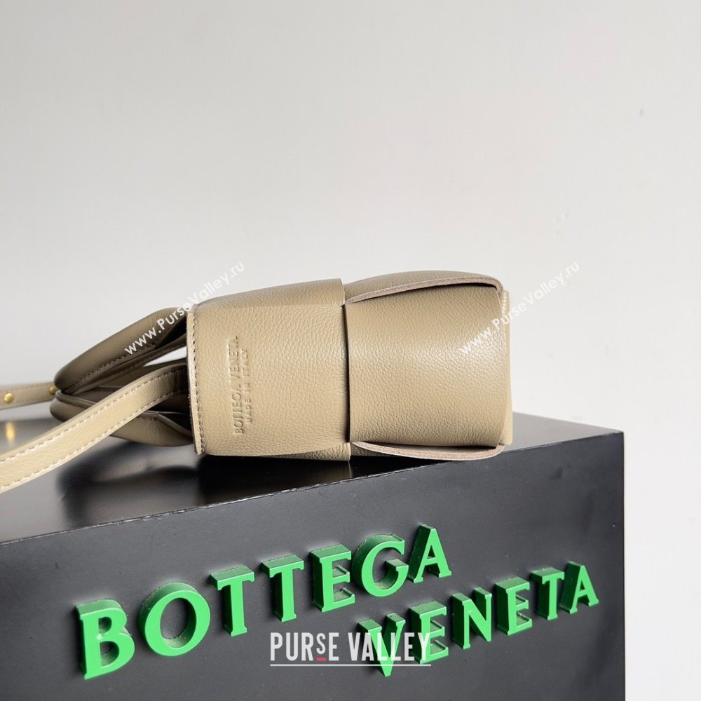 Bottega Veneta Micro intreccio leather Candy Arco Tote Bag apricot 2023 (misu-230927-04)