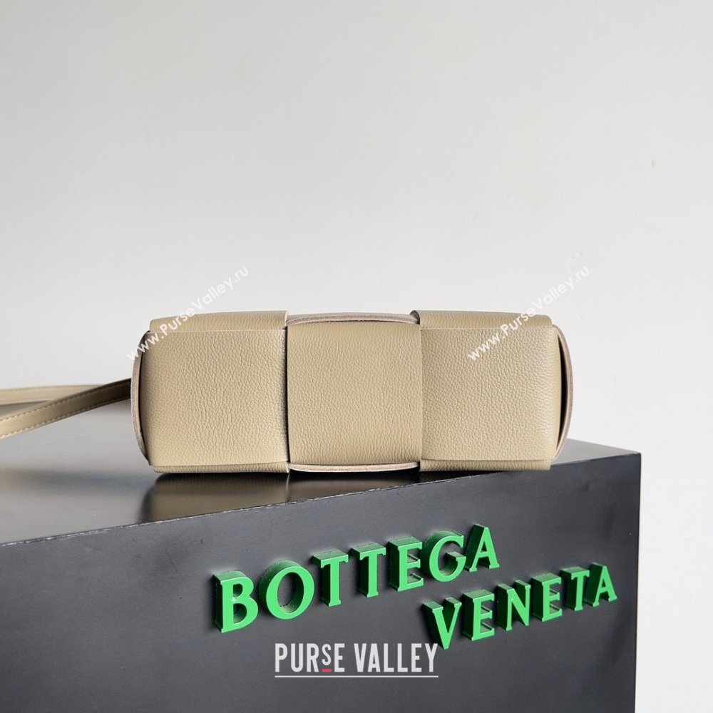 Bottega Veneta Micro intreccio leather Candy Arco Tote Bag apricot 2023 (misu-230927-04)