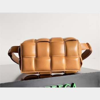 Bottega Veneta Padded Cassette Leather Belt Bag in calfskin wood 2023 (misu-230928-03)