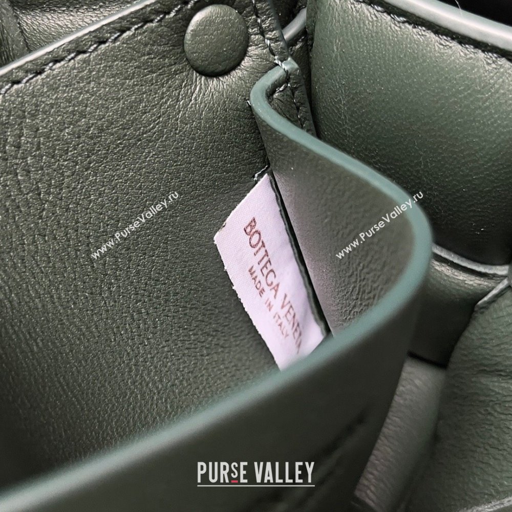 Bottega Veneta Padded Cassette Leather Belt Bag in calfskin dark green 2023 (misu-230928-04)