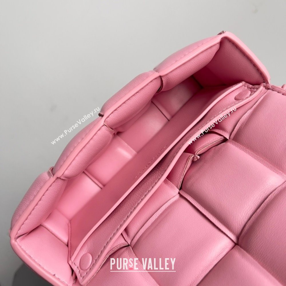 Bottega Veneta Padded Cassette Leather Belt Bag in calfskin PINK 2023 (misu-230928-06)