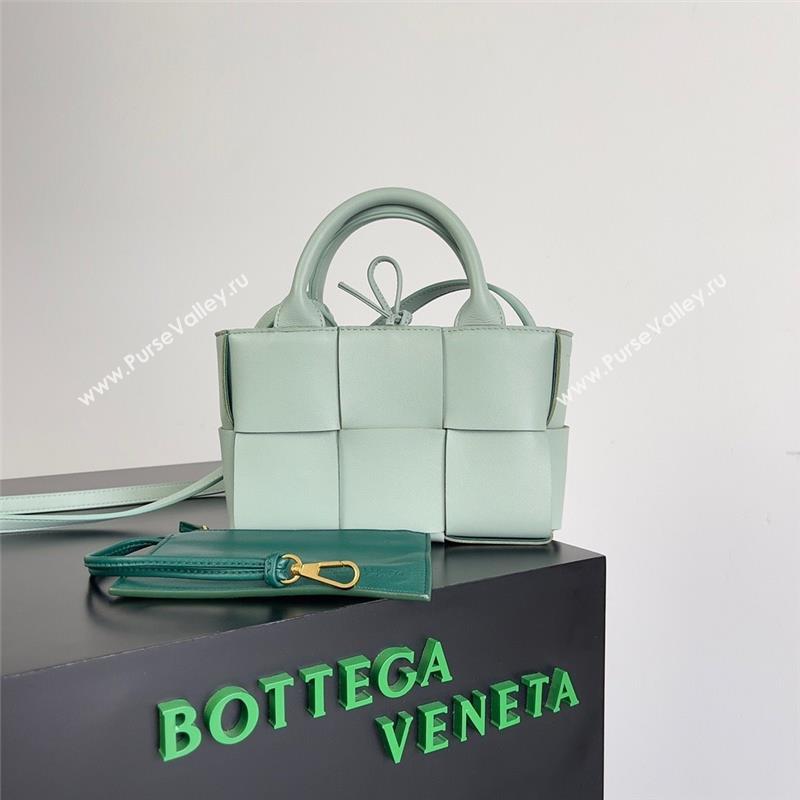 Bottega Veneta Micro intreccio leather Candy Arco Tote Bag TEAL WASHED 2023 (misu-230927-06)