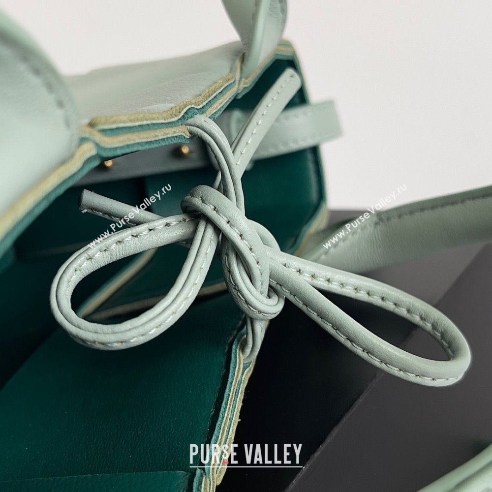 Bottega Veneta Micro intreccio leather Candy Arco Tote Bag TEAL WASHED 2023 (misu-230927-06)