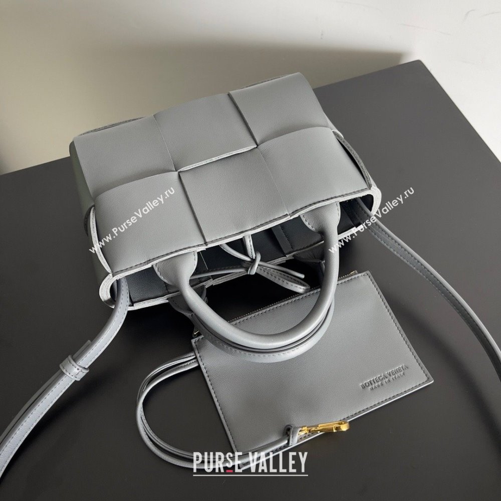 Bottega Veneta Micro intreccio leather Candy Arco Tote Bag thunder 2023 (misu-230927-08)