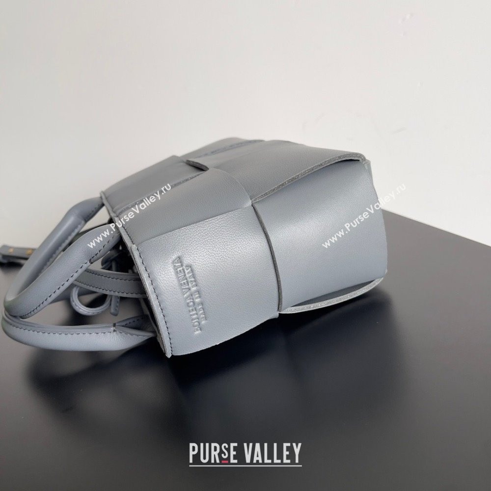 Bottega Veneta Micro intreccio leather Candy Arco Tote Bag thunder 2023 (misu-230927-08)