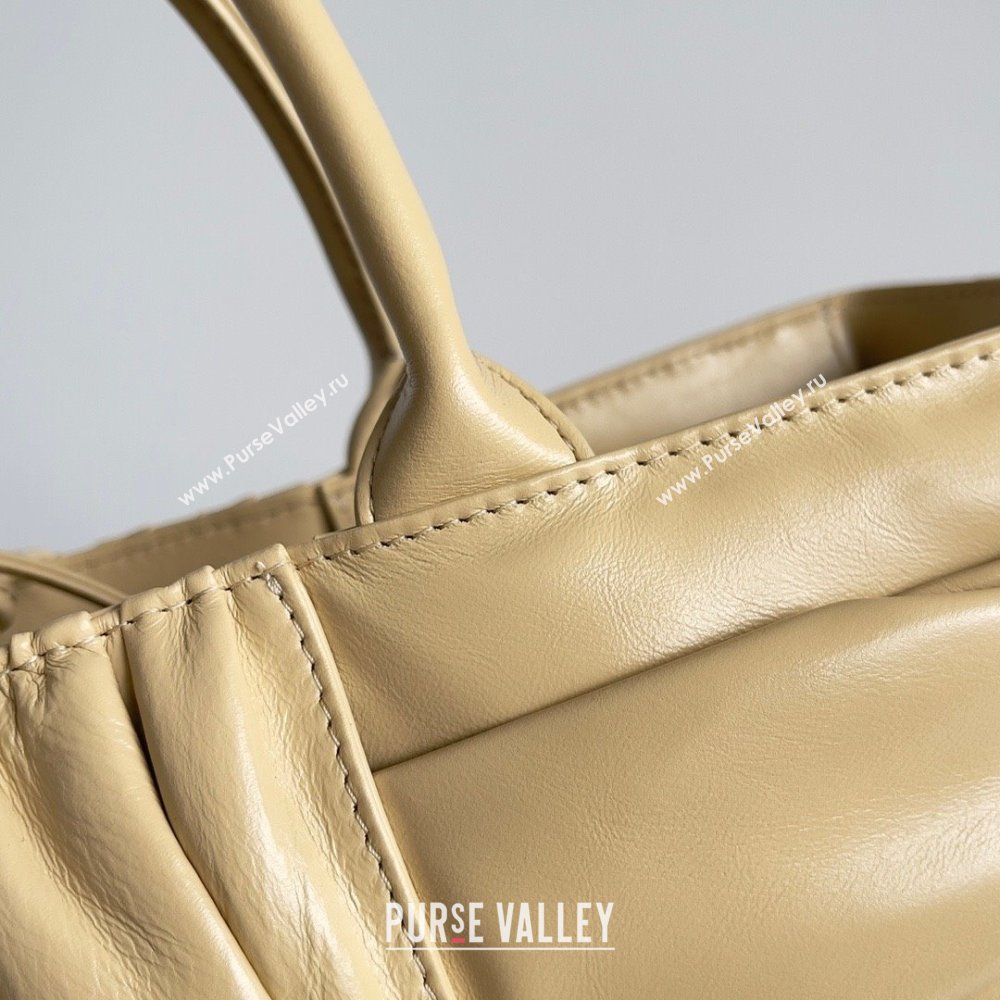 Bottega Veneta Small foulard Intreccio leather Arco Tote Bag PORRIDGE 2023 (misu-230927-14)