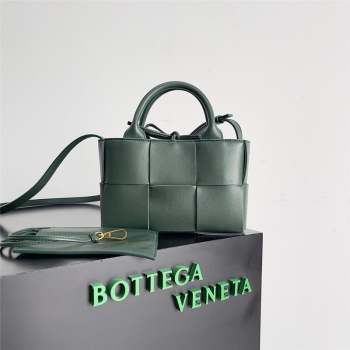 Bottega Veneta Micro intreccio leather Candy Arco Tote Bag RAINTREE 2023 (misu-230927-09)