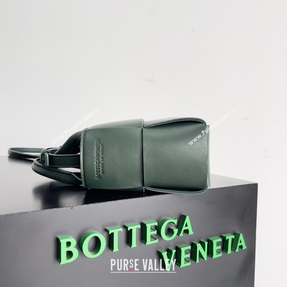 Bottega Veneta Micro intreccio leather Candy Arco Tote Bag RAINTREE 2023 (misu-230927-09)