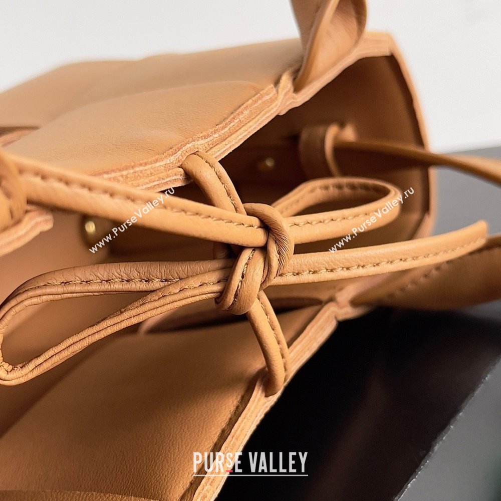 Bottega Veneta Micro intreccio leather Candy Arco Tote Bag wood 2023 (misu-230927-11)