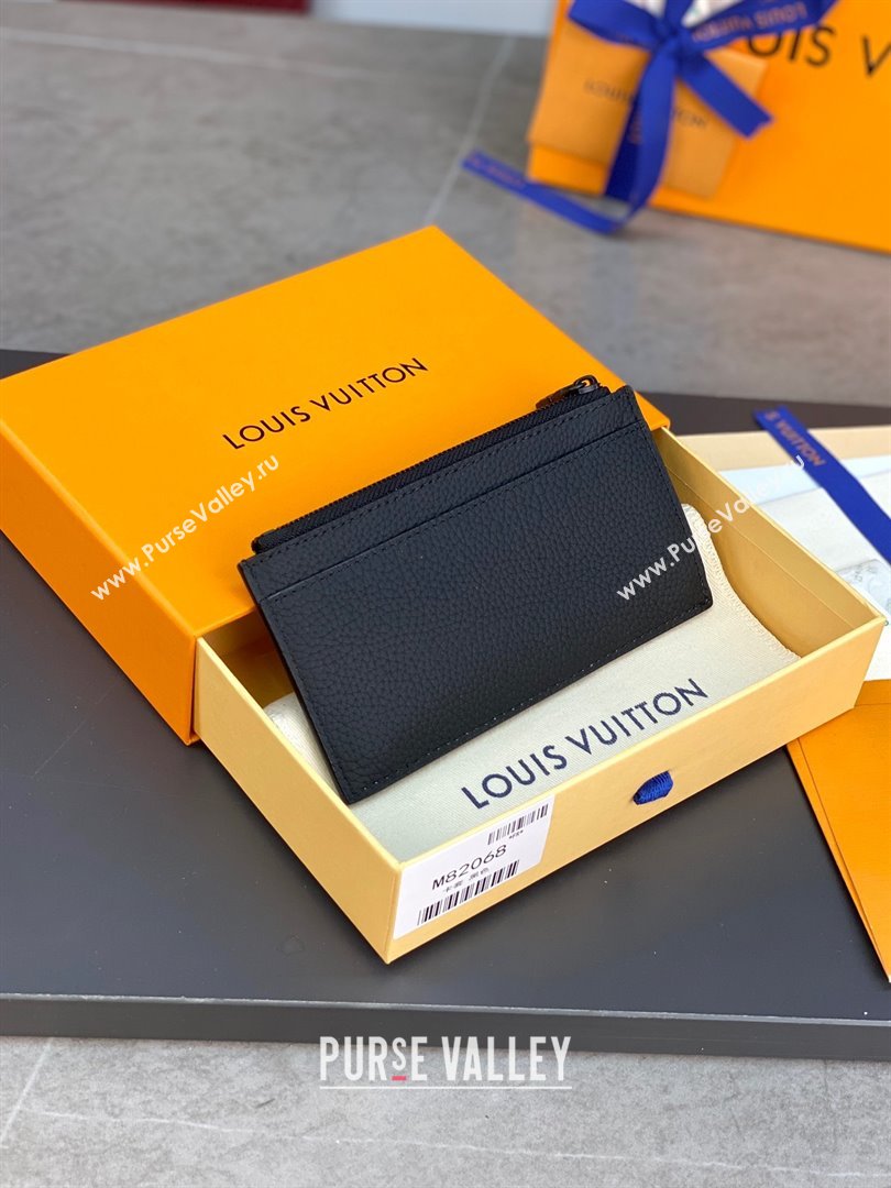 louis vuitton Coin Card Holder M82068 black 2023 (weijian-231019-07)
