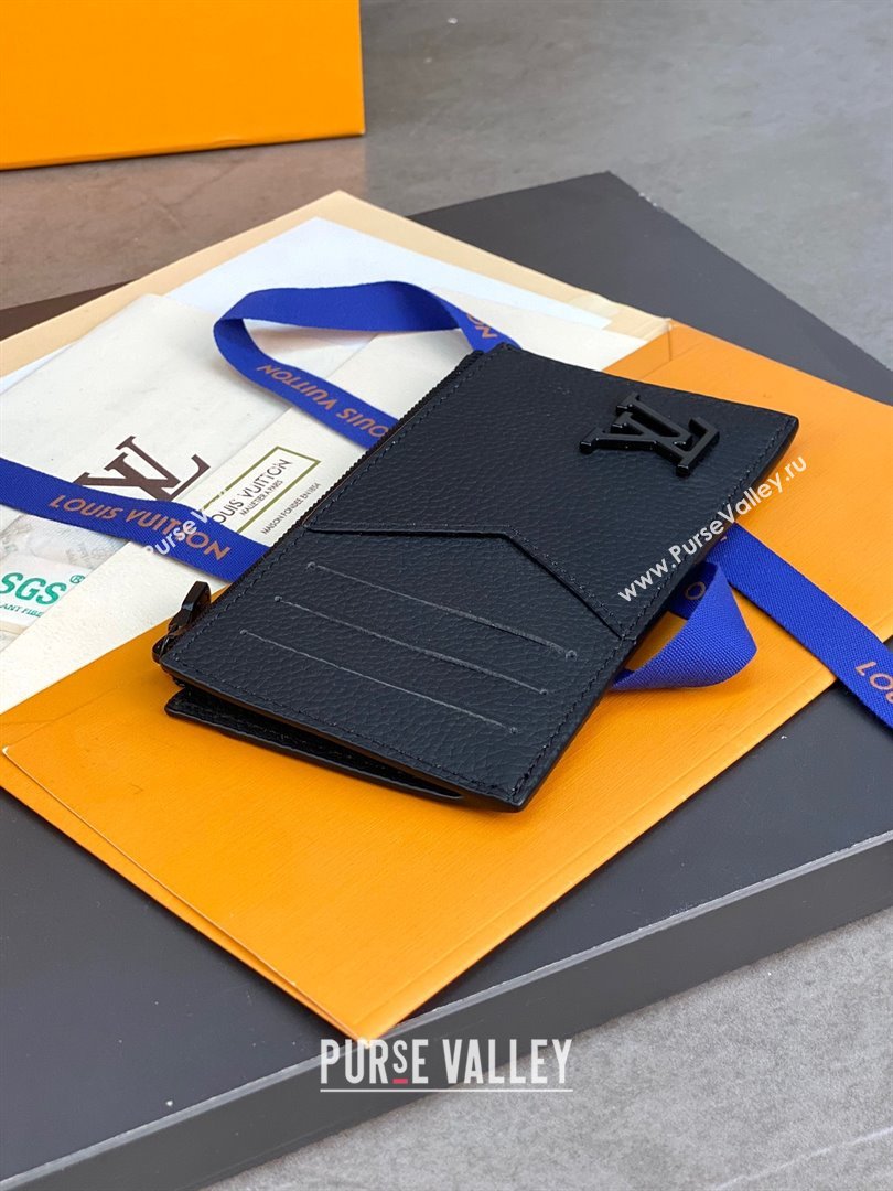 louis vuitton Coin Card Holder M82068 black 2023 (weijian-231019-07)