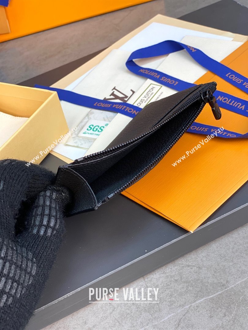 louis vuitton Coin Card Holder M82068 black 2023 (weijian-231019-07)