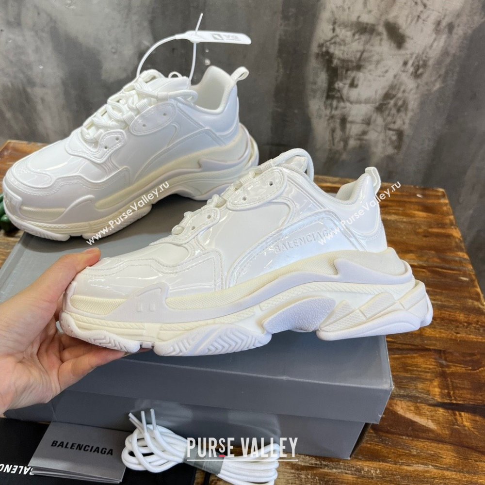 Balenciaga Triple S Sneaker in white rubber 2023 (kaola-231019-01)