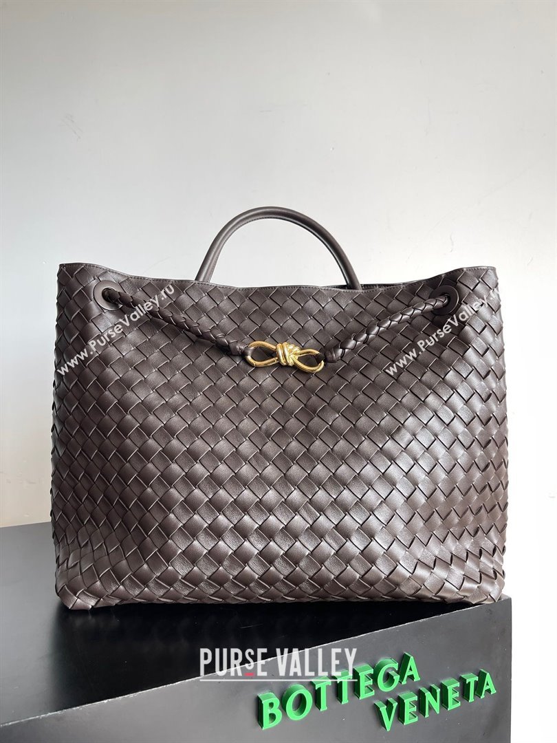 Bottega Veneta Large Andiamo Top Handle Bag in Intrecciato Leather 743575 fondant 2023 (misu240110-04)