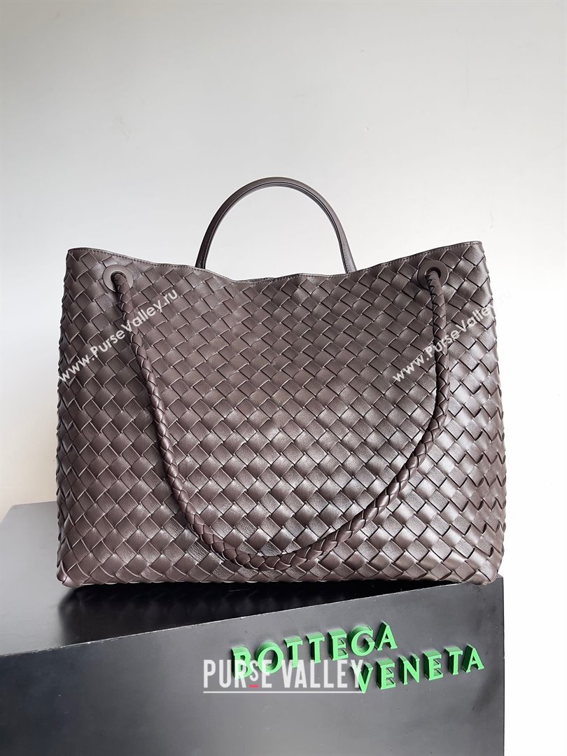 Bottega Veneta Large Andiamo Top Handle Bag in Intrecciato Leather 743575 fondant 2023 (misu240110-04)