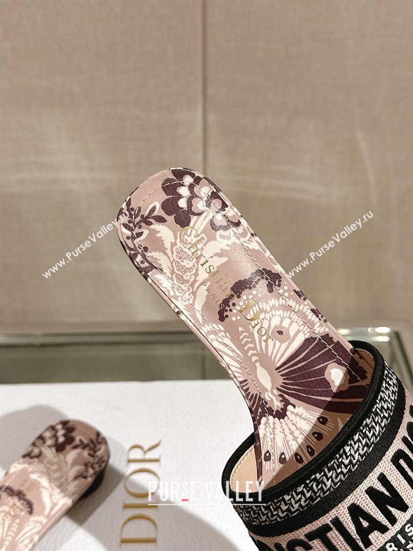 Dior Beige Multicolor Embroidered Cotton with Butterfly Bandana Motif Dway Flat Slide 2024 (MODENG-240306-03)