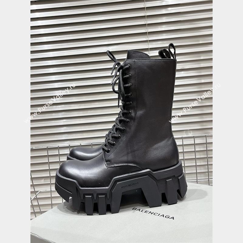 Balenciaga Bulldozer Lace-Up Boot in black vegetal calfskin 2023 (kaola-231020-08)