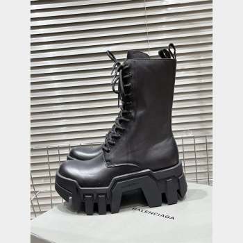 Balenciaga Bulldozer Lace-Up Boot in black vegetal calfskin 2023 (kaola-231020-08)