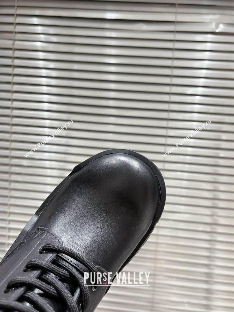 Balenciaga Bulldozer Lace-Up Boot in black vegetal calfskin 2023 (kaola-231020-08)