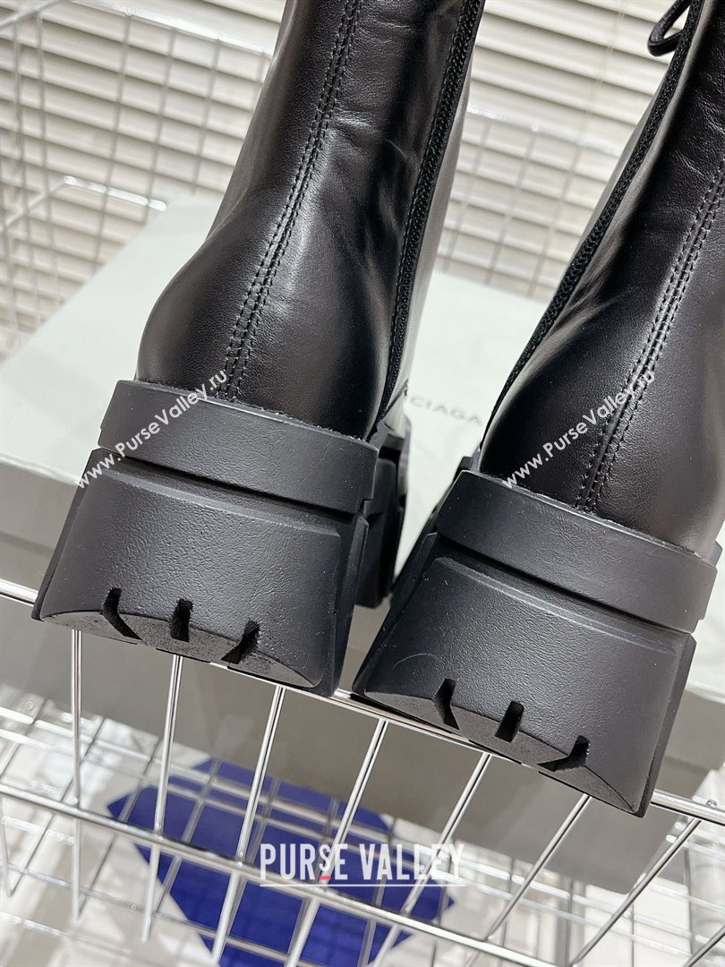 Balenciaga Bulldozer Lace-Up Boot in black vegetal calfskin 2023 (kaola-231020-08)