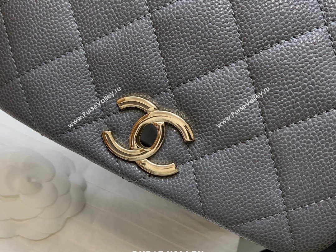 Chanel Small Backpack in Grained Shiny Calfskin AS4399 GRAY 2023 (JIYUAN-231101-01)