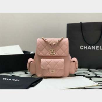 Chanel Small Backpack in Grained Shiny Calfskin AS4399 PINK 2023 (JIYUAN-231101-03)