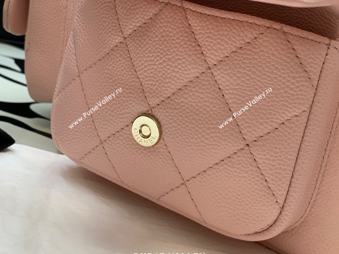 Chanel Small Backpack in Grained Shiny Calfskin AS4399 PINK 2023 (JIYUAN-231101-03)