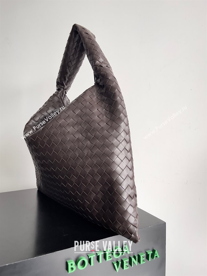 Bottega Veneta Large Hop Intrecciato leather shoulder bag Coffee 2023 (misu-23110203)